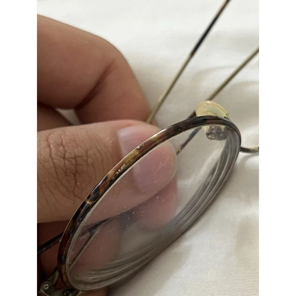 Marchon Brown and Gold Eyeglasses Frames Made in Japan 145mm